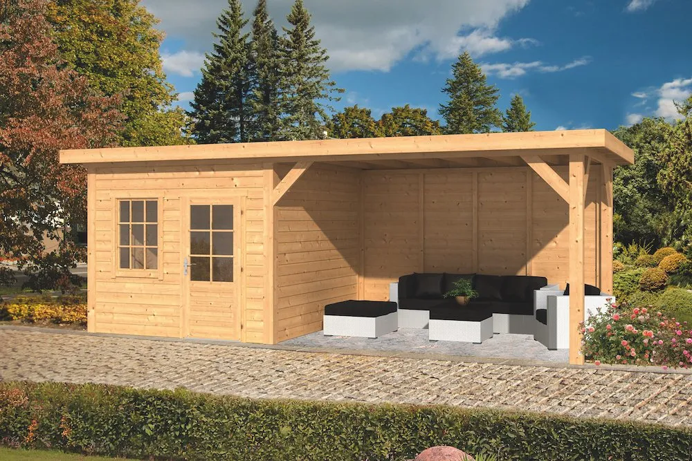 Doe het zelf overkapping Holten 690x300x262cm blanke wanden Premium