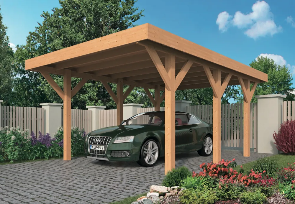 Shop Nu Houten Carport Lemmer 450x600cm Plat Dak