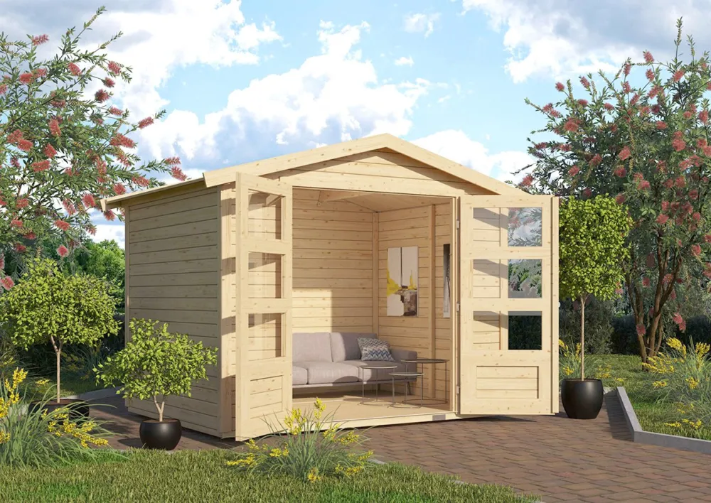 Voordeelprijs Tuinhuis Amberg 3 Karibu 272x210x209cm Wanddikte 19mm
