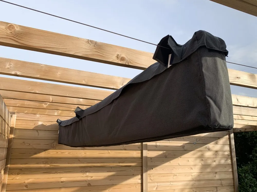 Beschermhoes voor harmonica schaduwdoek 370cm breed Fabrieksprijs