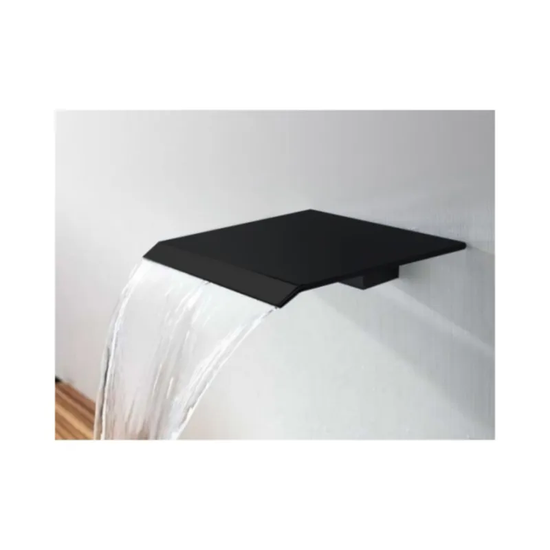 Aanbieding Waterval Badkraan Muuruitloop Best Design Dule Ore RVS Mat Zwart