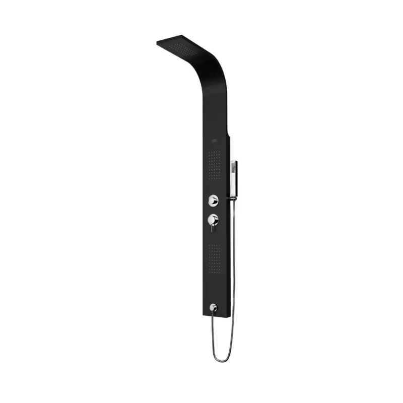 Douchepaneel Lacus Spargi 160x15x6 cm Mat Zwart Actieprijs