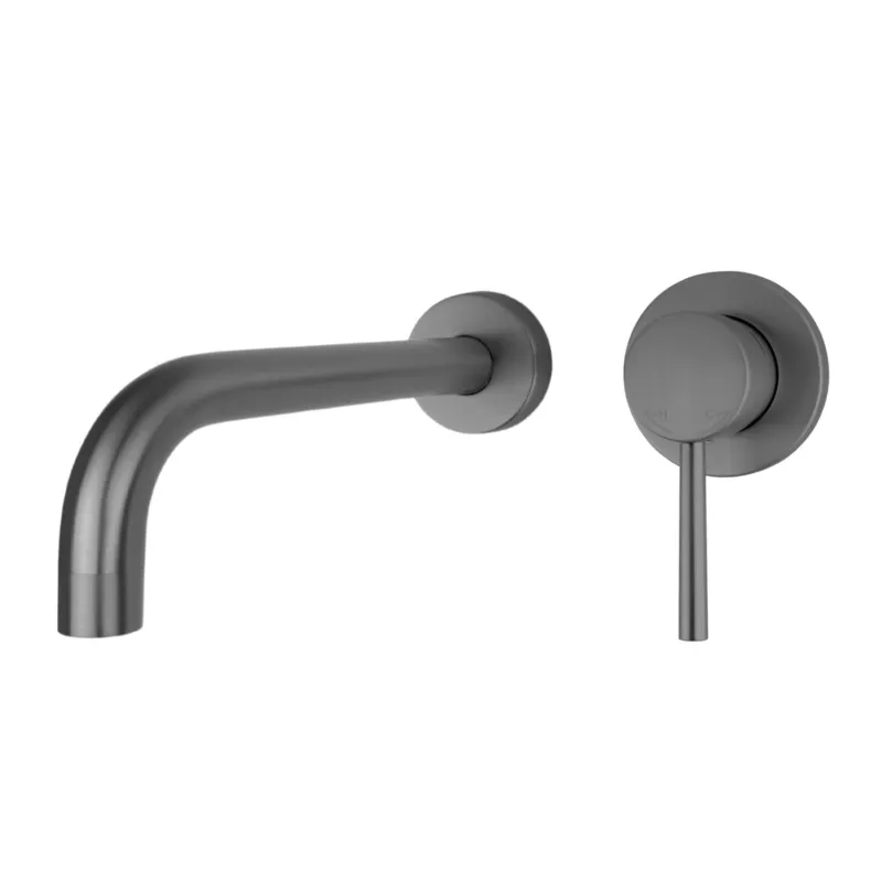 Shop Nu Inbouw Wastafelmengkraan Best Design Moya-Belize Gebogen uitloop 21 cm Messing Gunmetal PVD Coating