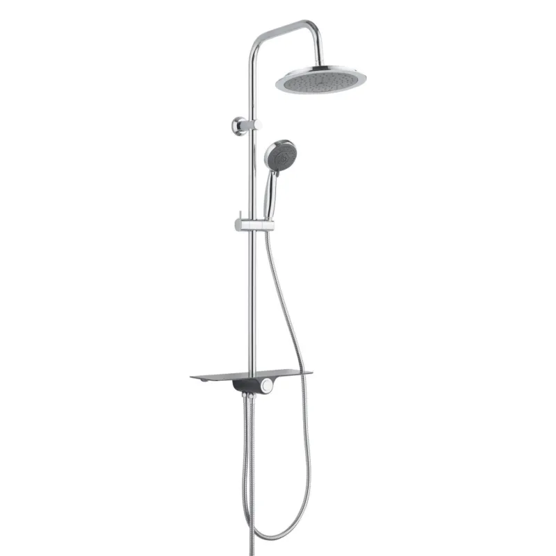 Regendouche Opbouwset Schutte Aquastar 5 Functies met Planchet Chroom Antraciet Voordeelprijs