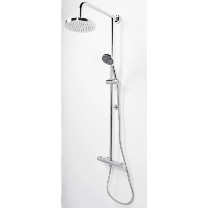 Regendoucheset Opbouw Aqualux Mono 140 cm met Thermostaatkraan Chroom Superprijs