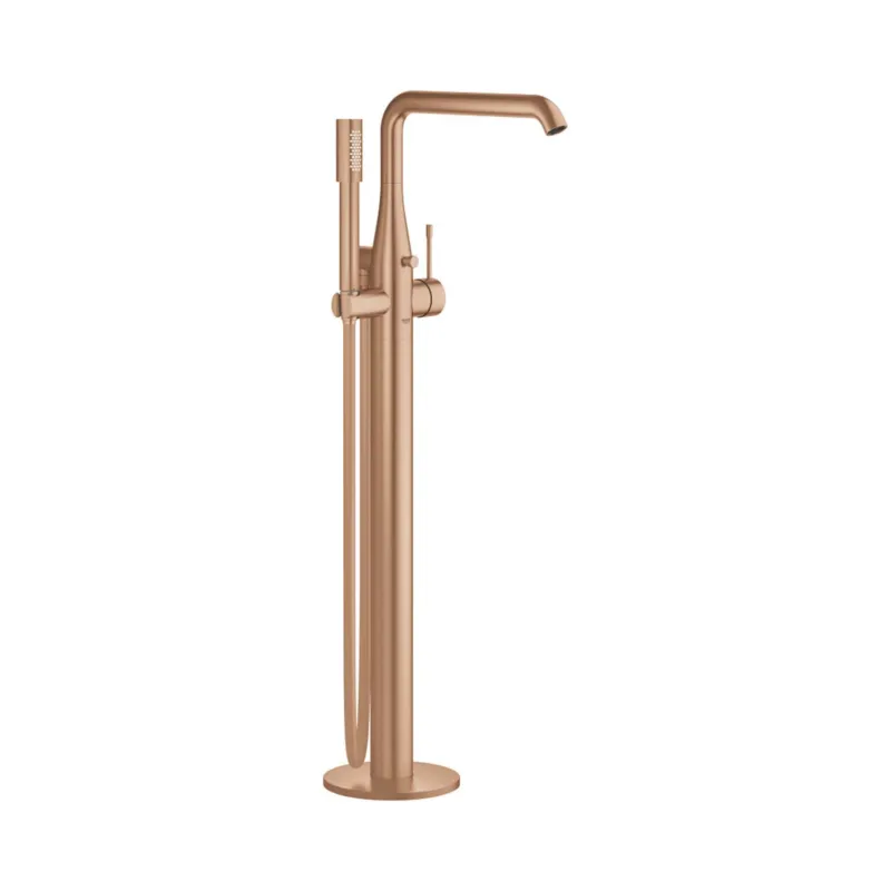 Vrijstaande Badkraan Grohe Essence New Met Douchegarnituur Warm Sunset Geborsteld Premium