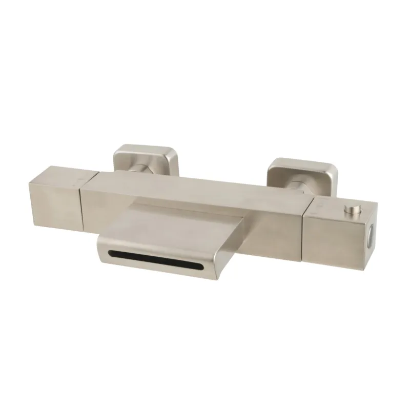 Weekendaanbieding BWS Badkraan Rodos Waterval Thermostatisch Vierkant RVS