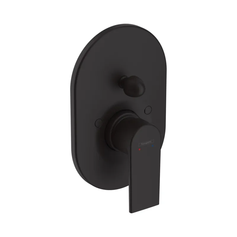 Badmengkraan Inbouw HansGrohe Vernis Shape Eengreeps Rond Mat Zwart Exclusieve Aanbieding