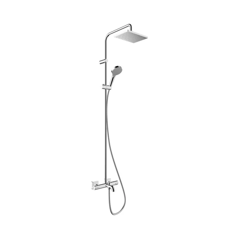 Regendouche set HansGrohe Vernis Shape Showerpipe 280 1 Jet met badthermostaat Chroom Populair