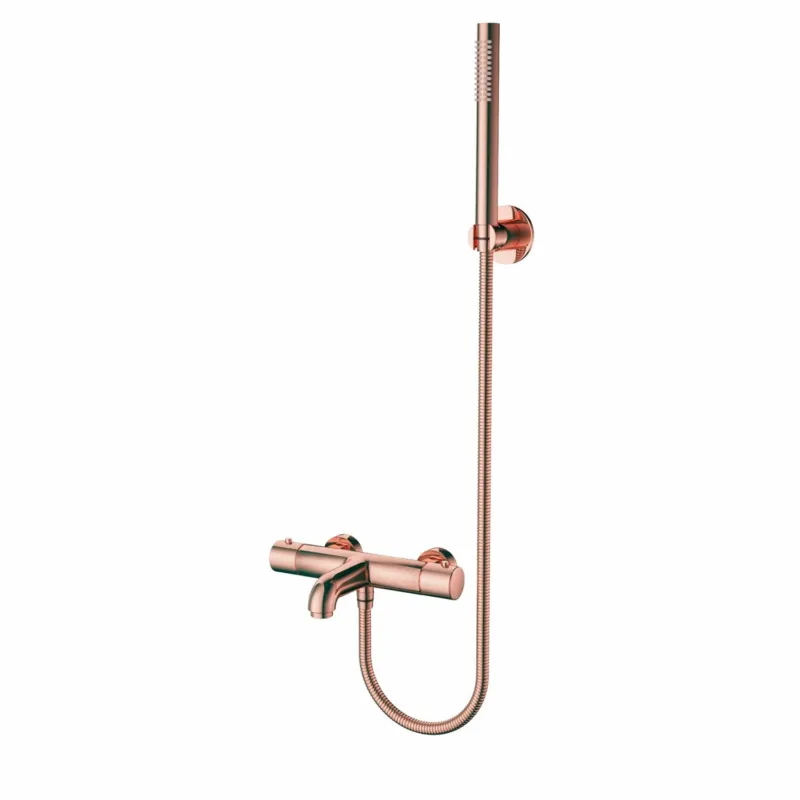 Actieprijs Bad/Douchekraan Aquasplash Colorato Opbouw Thermostatisch Geborsteld Koper