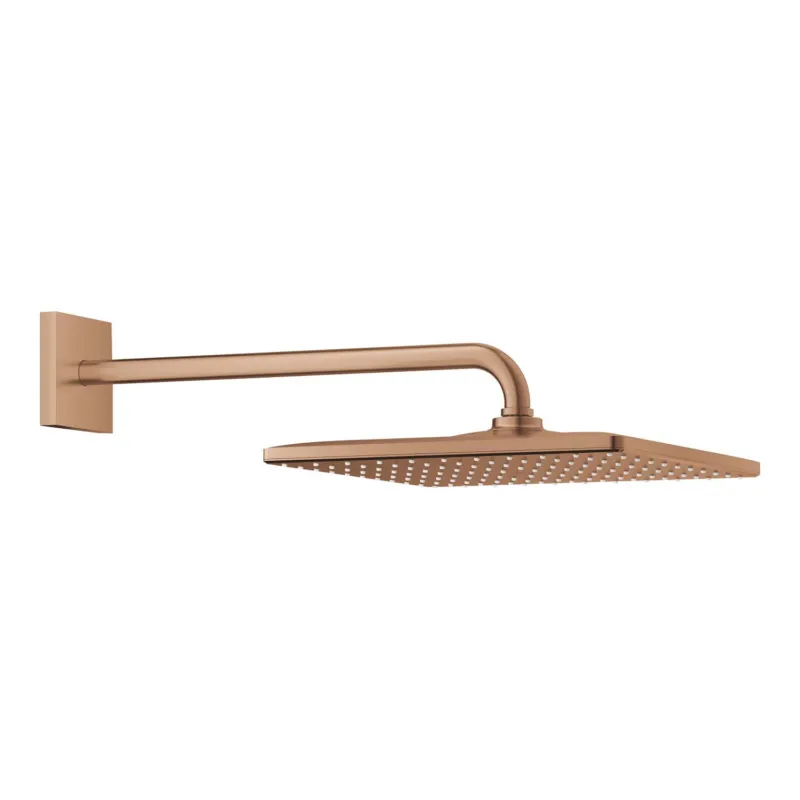 Alleen Vandaag Regendoucheset Grohe Rainshower Mono Cube 31 cm met Wandarm Warm Sunset Geborsteld