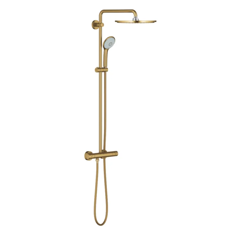 Actieprijs Regendoucheset Grohe Euphoria System Met Opbouw Thermostaatkraan Cool Sunrise Geborsteld