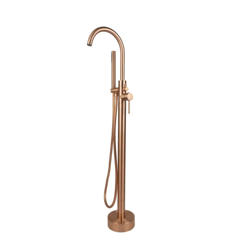 Aanbieding Vrijstaande Badkraan Aqua Splash Colorato 1 Hendel 111 Cm Geborsteld Koper