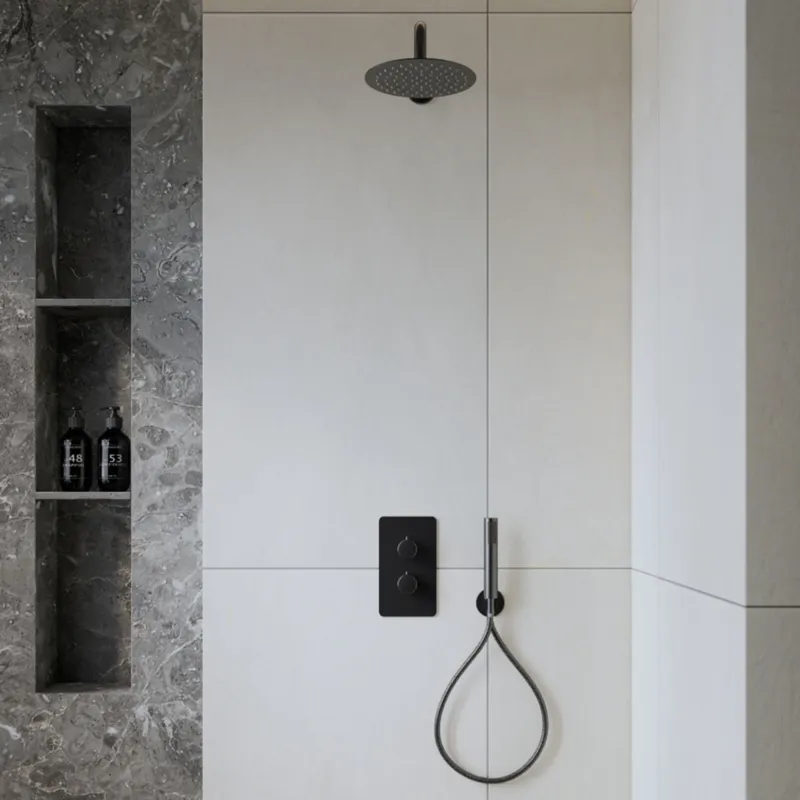 Inbouw Regendouche Set Aqua Splash Colorato Met Handdouche En Wanduitloop Gunmetal Korting