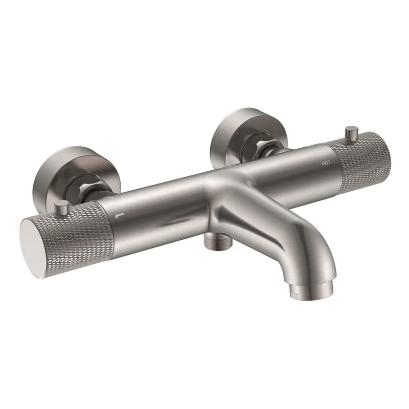 Badmengkraan Thermostatisch Wiesbaden Ridged Hartafstand 15 cm Geborsteld Staal Gecertificeerd