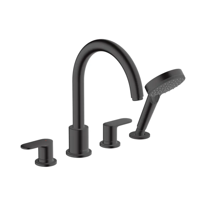 Badrandmengkraan HansGrohe Vernis Blend 4-gats Mat Zwart Seizoensaanbieding