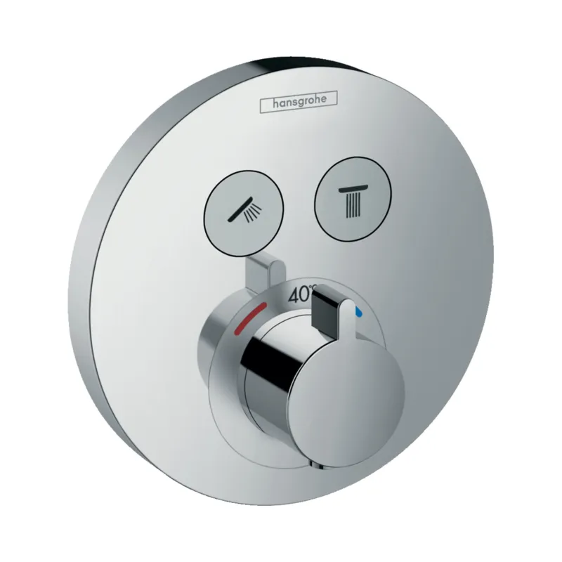 Thermostaat Afbouwdeel ShowerSelect HansGrohe Voor 2 Functies Rond Chroom Beperkte Voorraad
