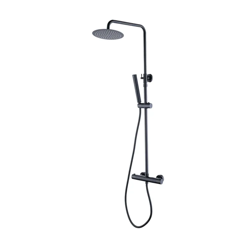 Opbouw Regendouche Aqua Splash Doucheset Thermostaatkraan Mat Zwart Beste Prijs