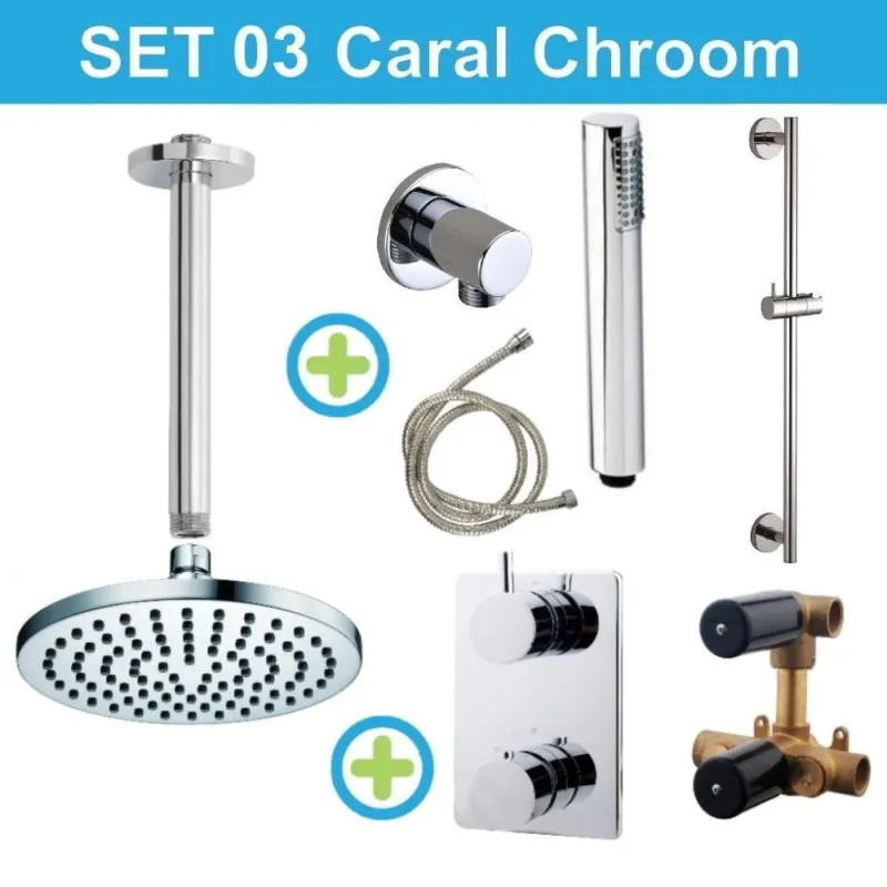 Wiesbaden inbouw regendouche set 03 Caral Chroom Tijdelijk Beschikbaar