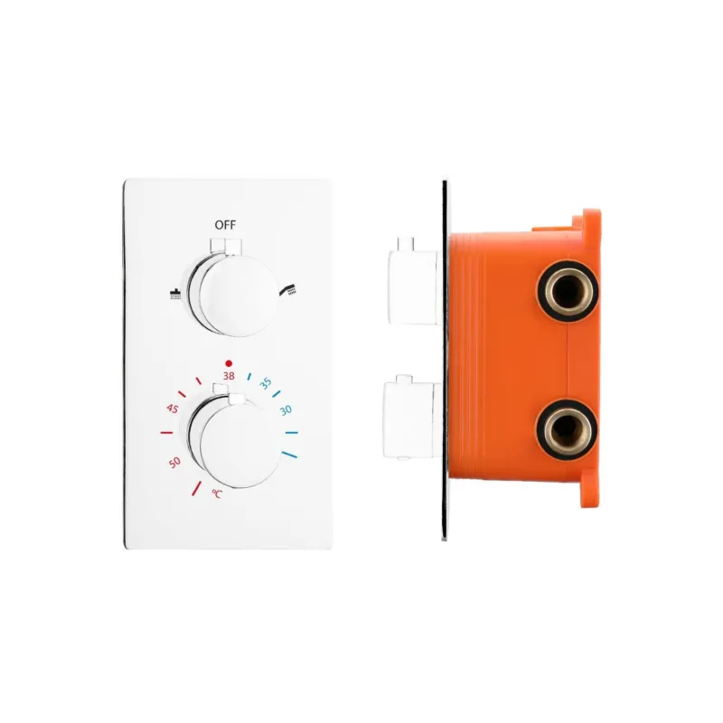Bestel Nu Douchekraan Inbouw Best Design White Thermostaatkraan 2-weg Mat Wit (incl. inbouwdeel)