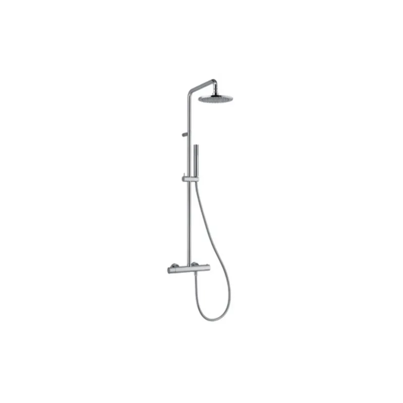 Douchesysteem Thermostatisch Plieger Napoli Met Douchekraan Hoofddouche Ø20cm En Handdouche 1 Stand Chroom Op = Op