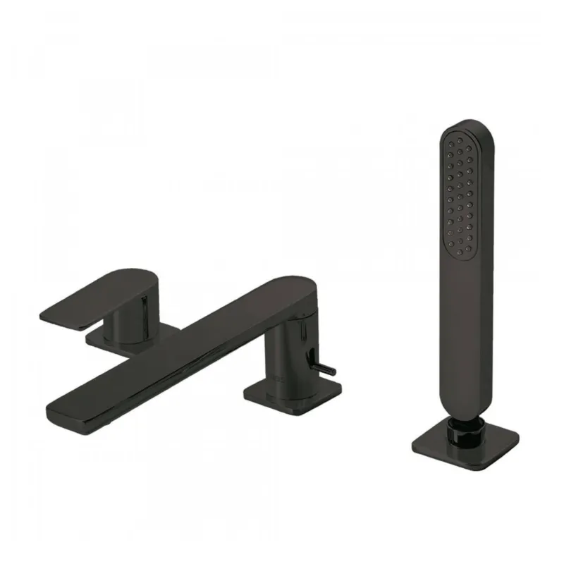 Badrand Mengkraan Tres Loft met Handdouche 22x6.7 cm Rond Mat Zwart Gereduceerde Prijs