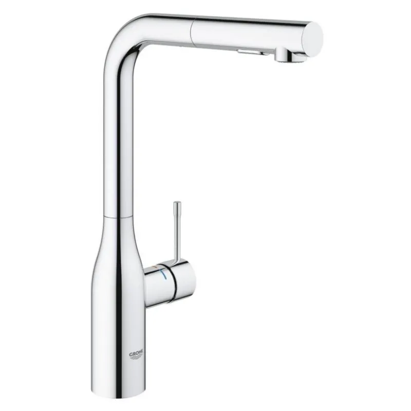 Exclusieve Aanbieding Essence 1 Gats Keukenkraan Met L Uitloop Met Uittrekbare Dual Spray Chroom