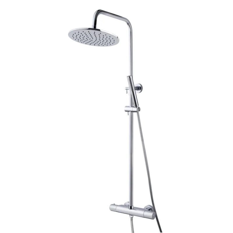 Wiesbaden Caral douche-opbouwset + therm. mengkraan chroom Favoriet