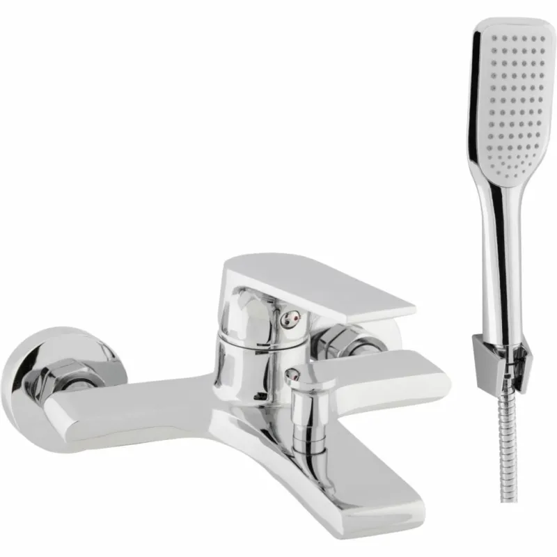 Hoge Kwaliteit Badmengkraan Eengreeps Move met Handdouche (incl. rozetten en S-koppelingen) Chroom