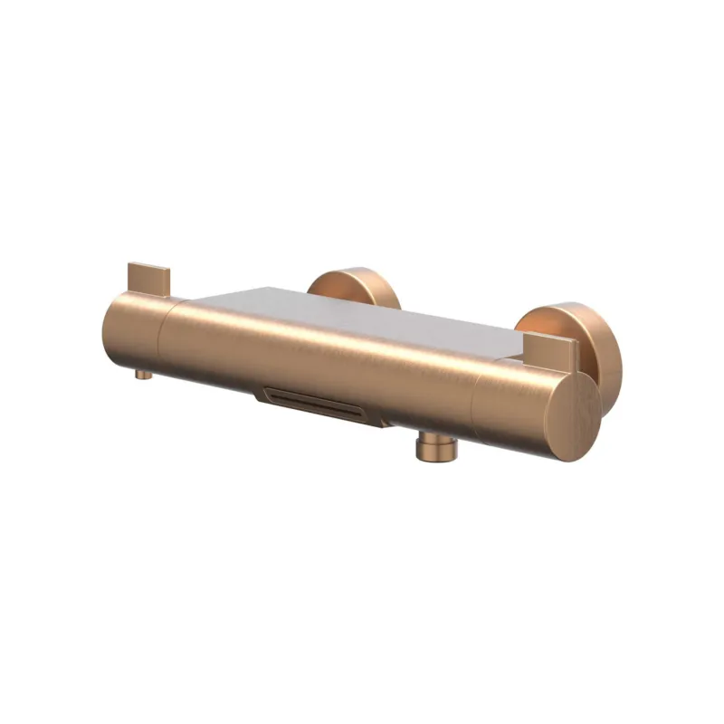 Beperkt Aanbod Badthermostaatkraan IVY Pact Opbouw Omstel Met Cascade Uitloop Met Omstel Cooltouch Geborsteld Mat Koper PVD