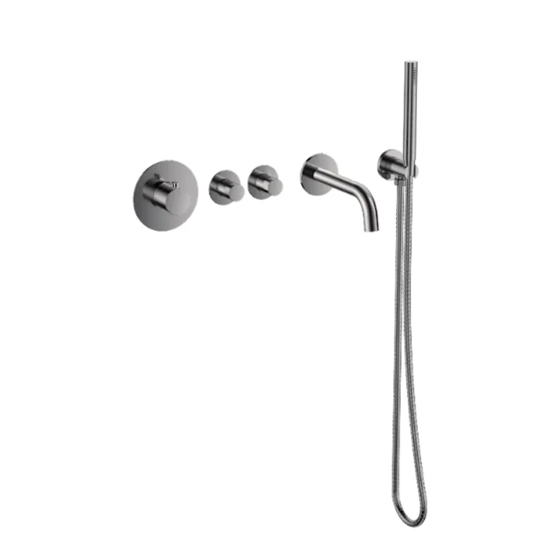 Korting Badset Inbouw Deluxe Sanilux Giles Met Box Thermostaat Gunmetal