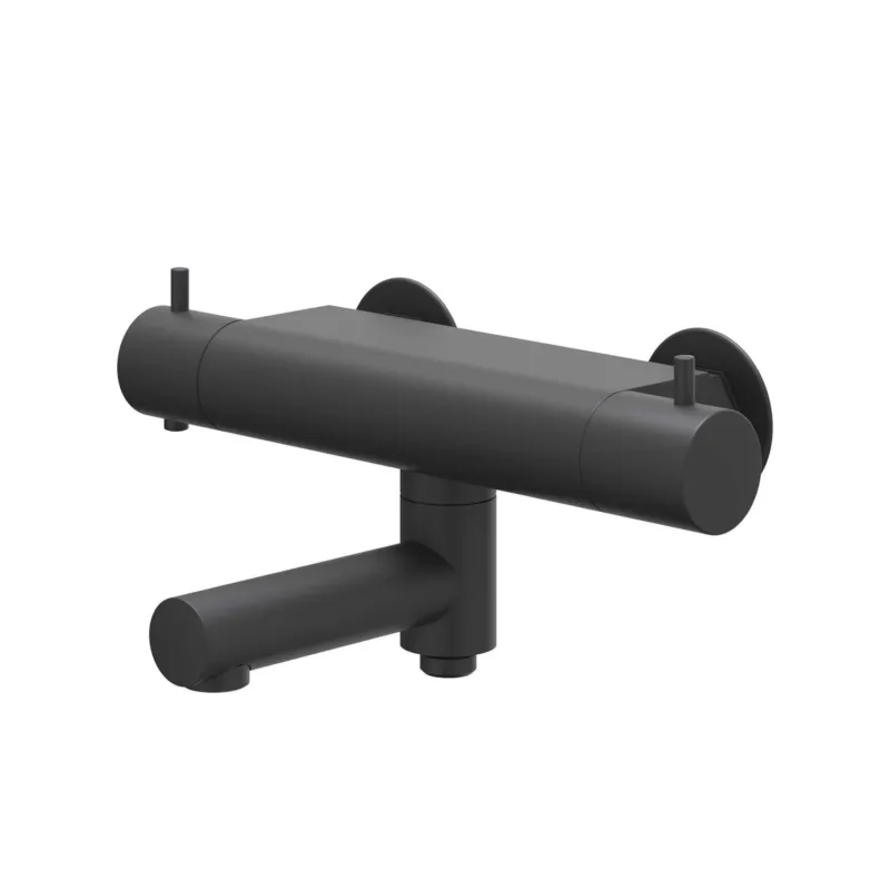 Tijdelijk Beschikbaar Badthermostaatkraan IVY Bond Opbouw Omstel Met Draaibare Baduitloop Met Omstel Cooltouch Mat Zwart PED
