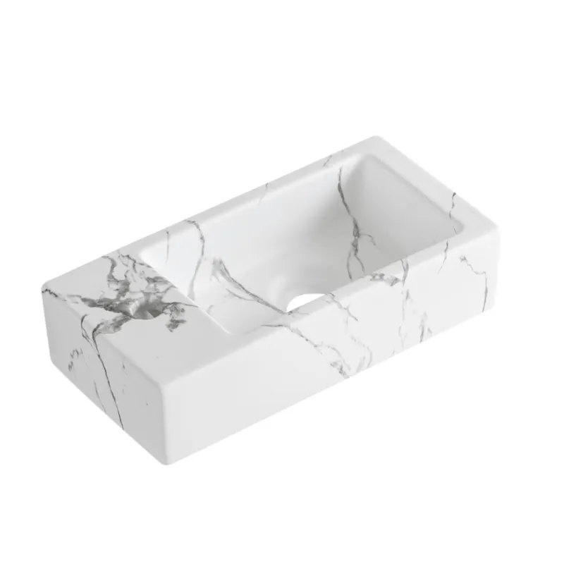 Betrouwbaar Fontein Best Design Allure 36x18x9 cm Links Marmer White