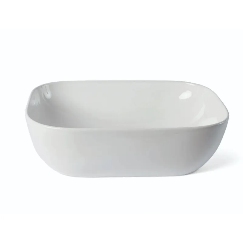 Waskom Luca Sanitair Ceramics Rechthoekig 45,5x45,5x13,5 Keramiek Glans Wit Aanbieding