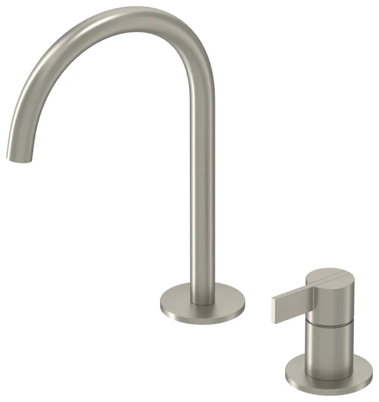 Wastafelkraan IVY Pact Coldstart 2-gats Geborsteld Nickel PVD Exclusieve Aanbieding