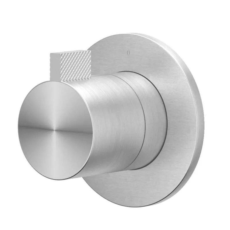 Afbouwdeel IVY Doorstroom inbouwstopkraan Symmetry Met Rond Rozet Geborsteld RVS316 Uitverkoop