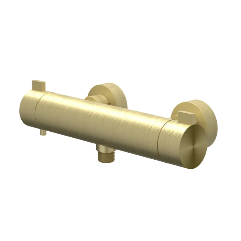 Favoriet Douchethermostaatkraan IVY Tribe Opbouw Cooltouch RVS316 Geborsteld Mat Goud PVD