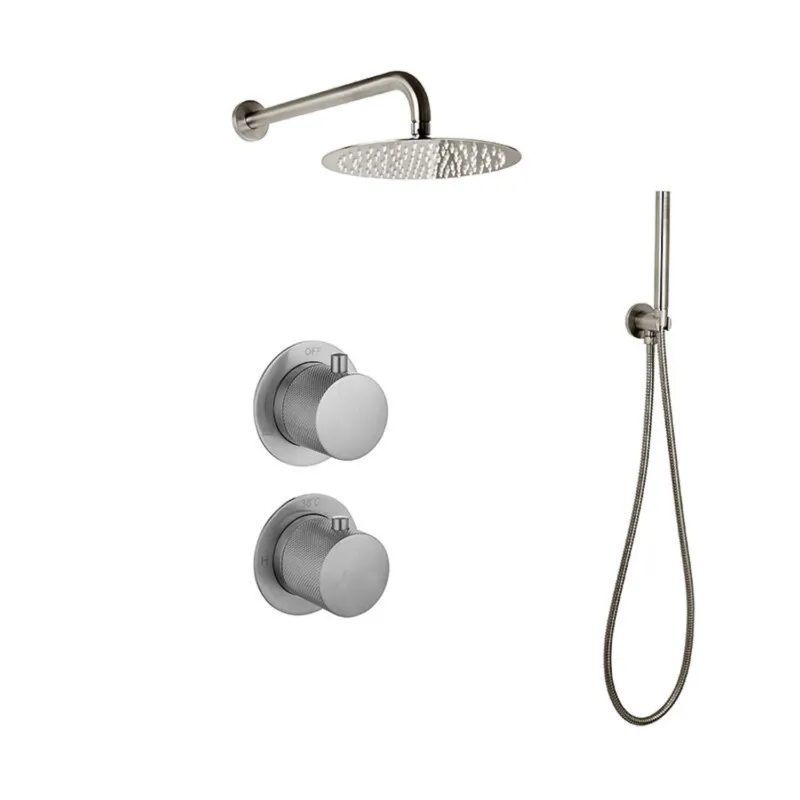 Regendoucheset Inbouw Sanilux Hops Met Box Thermostaat Douchekop 25 cm Gunmetal Actieprijs