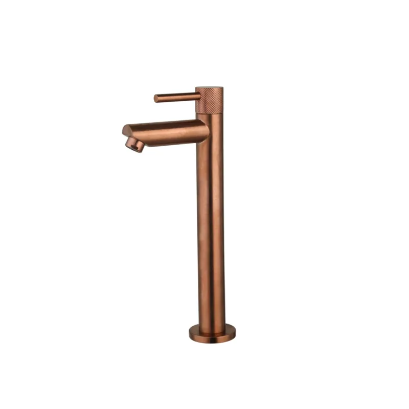 Flitsaanbieding Fonteinkraan Opbouw Sanilux Ribb Hoog Rond Met Geribbeld Knop Brons