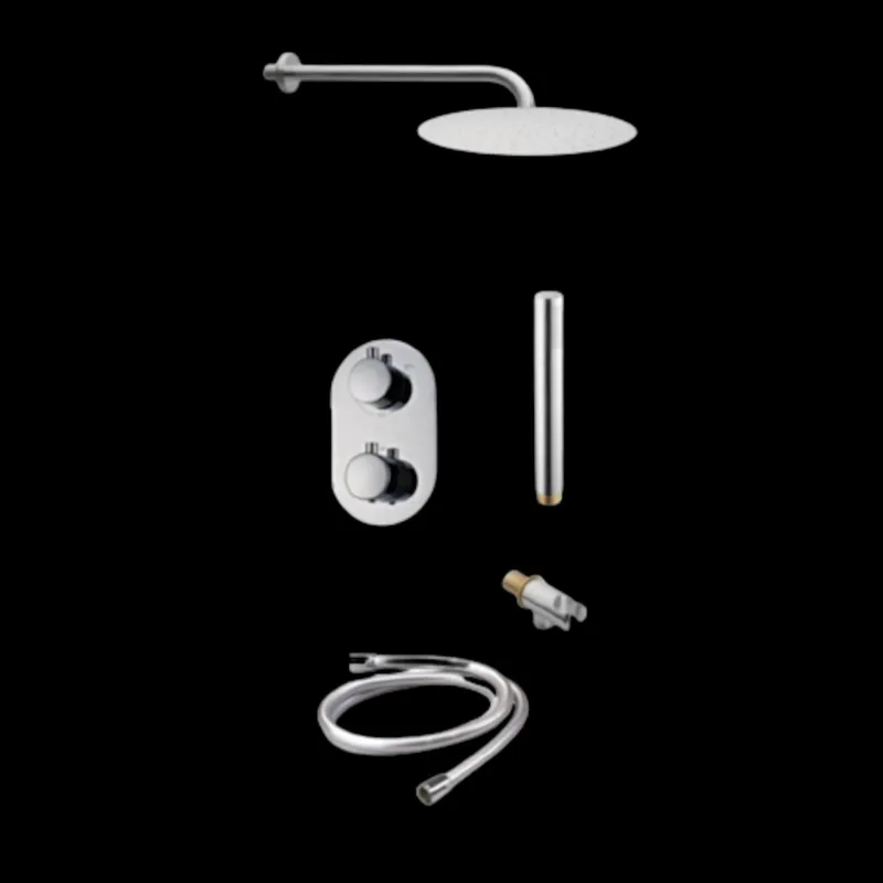 Actieprijs Doucheset Sanilux Rubb Inbouw Met Thermostaat, Douchekop 20 cm, Doucheslang en Handdouche Chroom