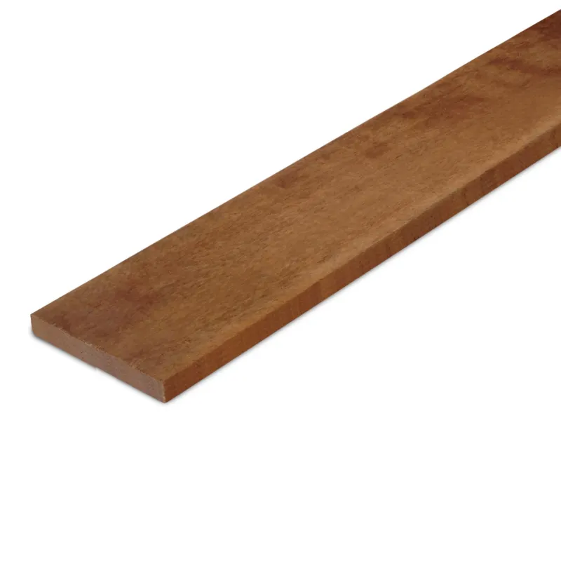 Voordeelprijs hardhout - plank Angelim vermelho plank - 20x150 mm - fijnbezaagd / ruw - plank voor buiten - angelim vermelho hardhout AD 20-25% - Per bundel - 120 stuks - Angelim vermelho plank - 20x150 mm - ruw: 250 cm