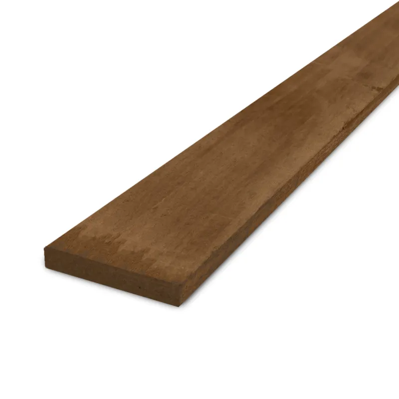 Weekendaanbieding hardhout - plank Ipé plank - 26x105 mm - fijnbezaagd / ruw - plank voor buiten - ipe hardhout AD 20-25% - Ipé plank - 26x105 mm - ruw: 245 cm