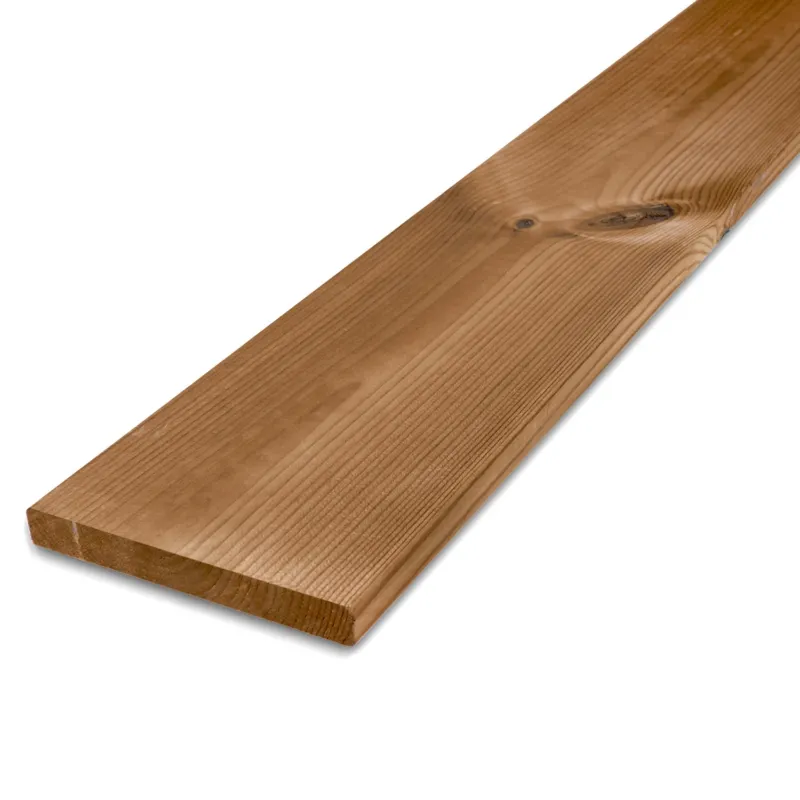 grenen - plank - geimpregneerd Bruin geïmpregneerd grenen plank - 16x140 mm - geschaafd - plank voor buiten - geïmpregneerd grenenhout KD 18-20% - per bundel - 368 stuks - Geïmpregneerd grenen plank - 16x140 mm - geschaafd: 180 cm Veilige Betaling