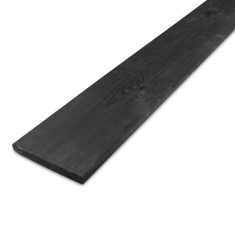 grenen - plank - zwart Zwart gebeitst grenen plank - 16x140 mm - geschaafd - plank voor buiten - zwart grenenhout KD 18-20% - Zwart gebeitst grenen plank - 16x140 mm - geschaafd: 300 cm Betrouwbaar