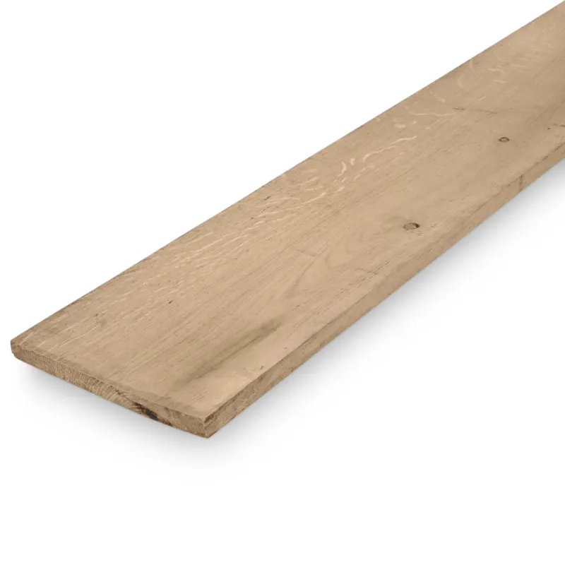 eiken - plank Eiken plank - 20x150 mm - fijnbezaagd / ruw - plank voor buiten - eikenhout AD 20-25% - Eiken plank - 20x150 mm - ruw: 300 cm Gereduceerde Prijs