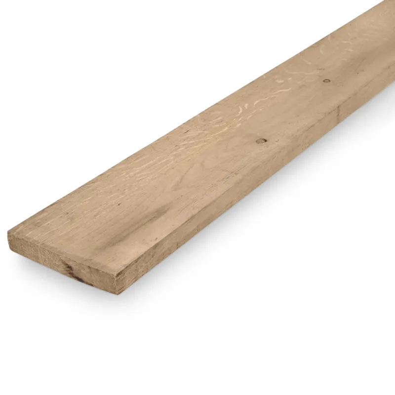 eiken - plank Eiken plank - 33x100 mm - fijnbezaagd / ruw - plank voor buiten - eikenhout AD 20-25% - Eiken plank - 33x100 mm - ruw: 300 cm Must-Have