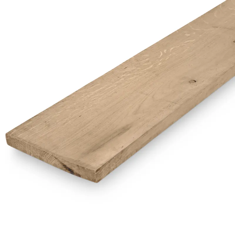 eiken - plank Eiken plank - 33x205 mm - fijnbezaagd / ruw - plank voor buiten - eikenhout AD 20-25% - Eiken plank - 33x205 mm - ruw: 300 cm Veilige Betaling