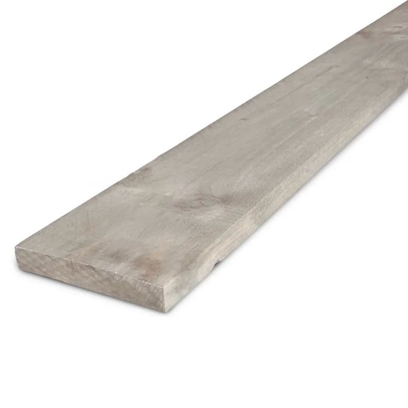 Alleen Vandaag vuren - plank - gebeitst Grijze steigerplank - 29x190 mm - ruw / fijnbezaagd - steigerhout plank - vuren steiger hout - KD 18-20% - Per bundel - 192 stuks - Grijze steigerplank - 29x190 mm - ruw: 500 cm