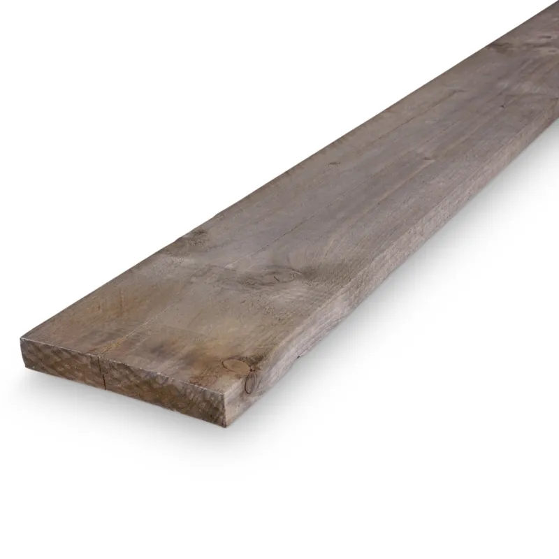 vuren - plank - gebeitst Oude steigerplank - 30x195 mm - ruw / fijnbezaagd - verouderd steigerhout plank - vuren steiger hout - KD 18-20% - Per bundel - 102 stuks - oude steigerplank - 30x195 mm - ruw: 500 cm Lage Prijs