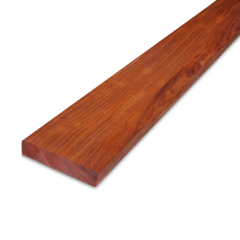 Actieprijs hardhout - plank Padoek plank - 21x64 mm - geschaafd - plank voor buiten - padouk hardhout AD 20-25% - Padoek plank - 21x64 mm - geschaafd: 330 cm